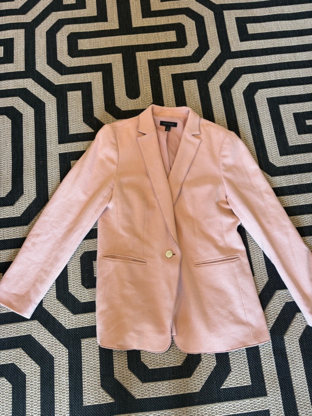 Ann Taylor Blush Pink Single-Button Blazer